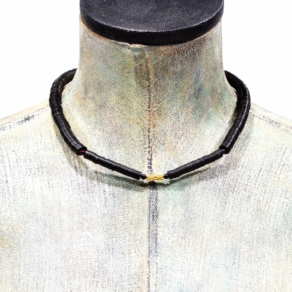 VTG 70's African Trade Bead Tribal Ethnic Necklace - Picture 3 of 3